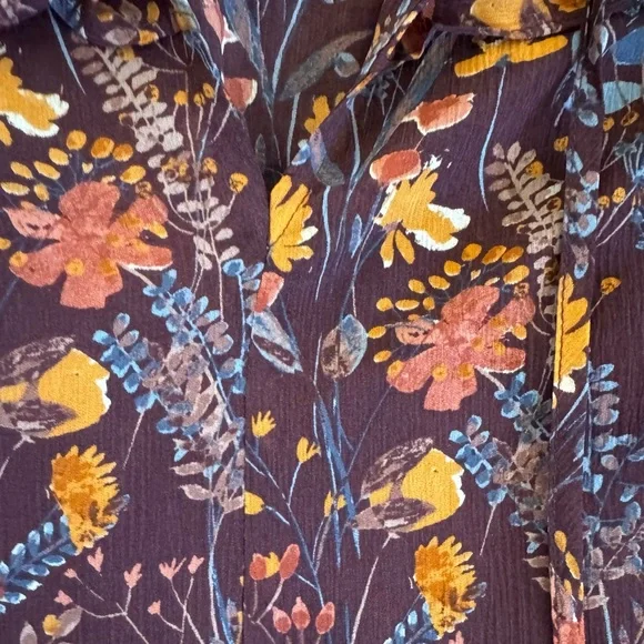 Floral Silk Dress Sz Small - Picture 10 of 10